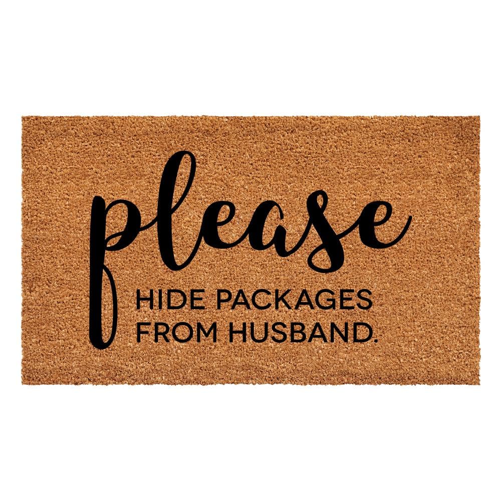 Hide Packages From Husband Doormat, 24″ x 36″ - Hercitys