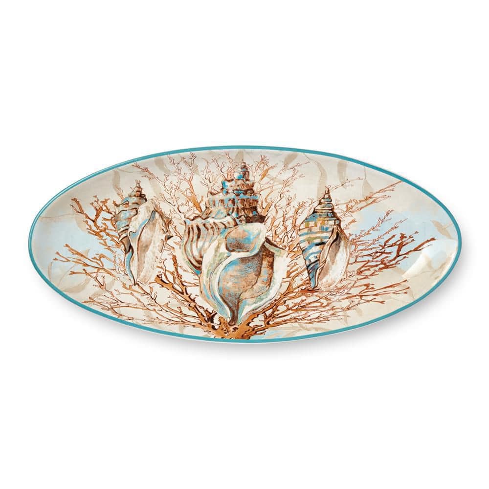 Escape to the Sea 8.5 in. Multi-Colored Ceramic Fish Platter - Hercitys