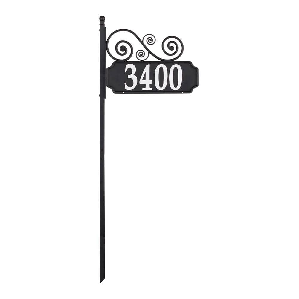 Nite Bright Rectangle Scroll Reflective Address Post Sign - Hercitys