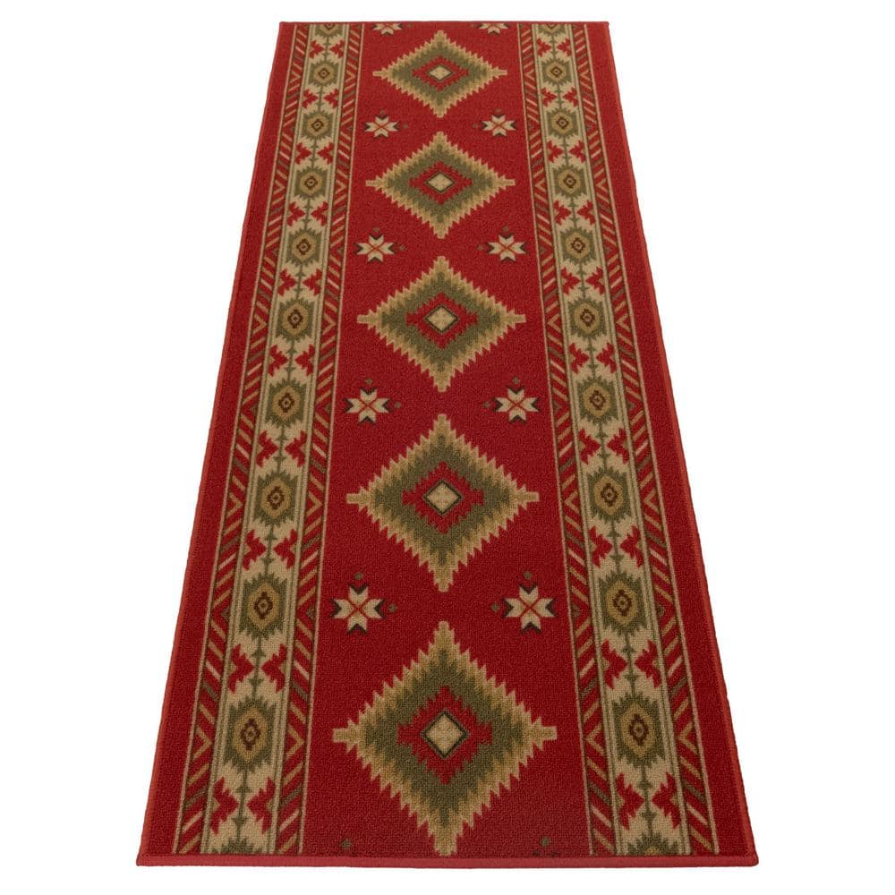 Southwestern Red 36 in. W x 36 in. L Stair Runner 9 sq. ft. - Hercitys