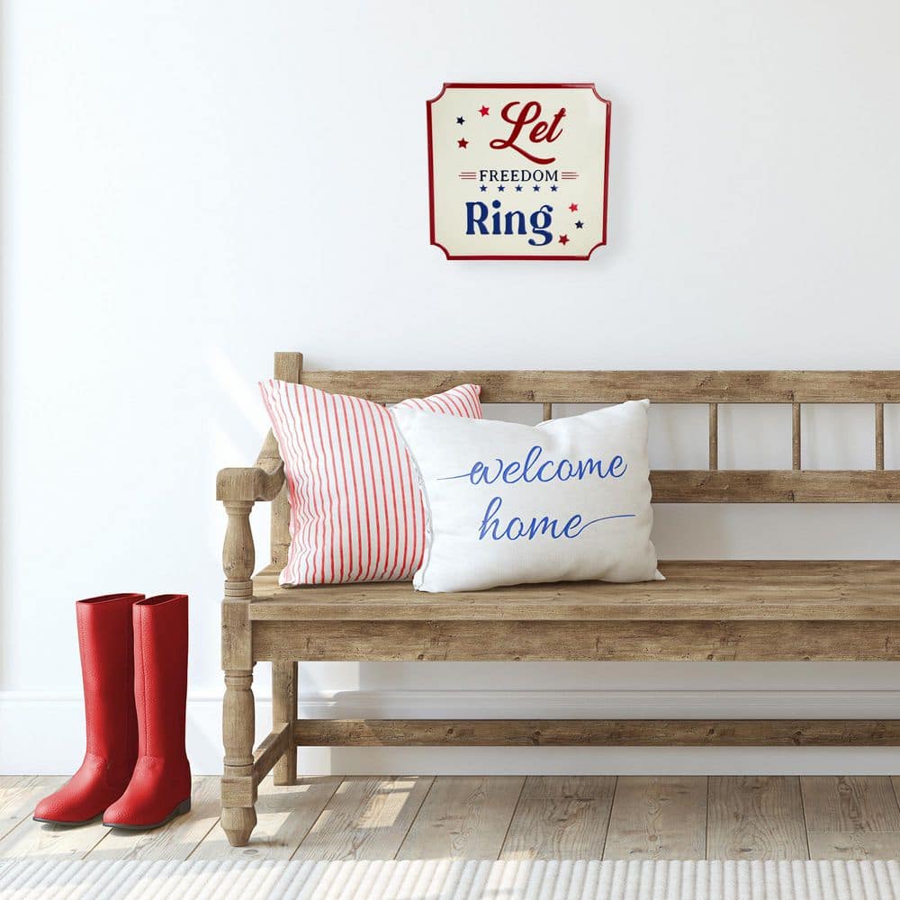Let Freedom Ring Americana Metal Wall Sign-11.75 in. - Hercitys