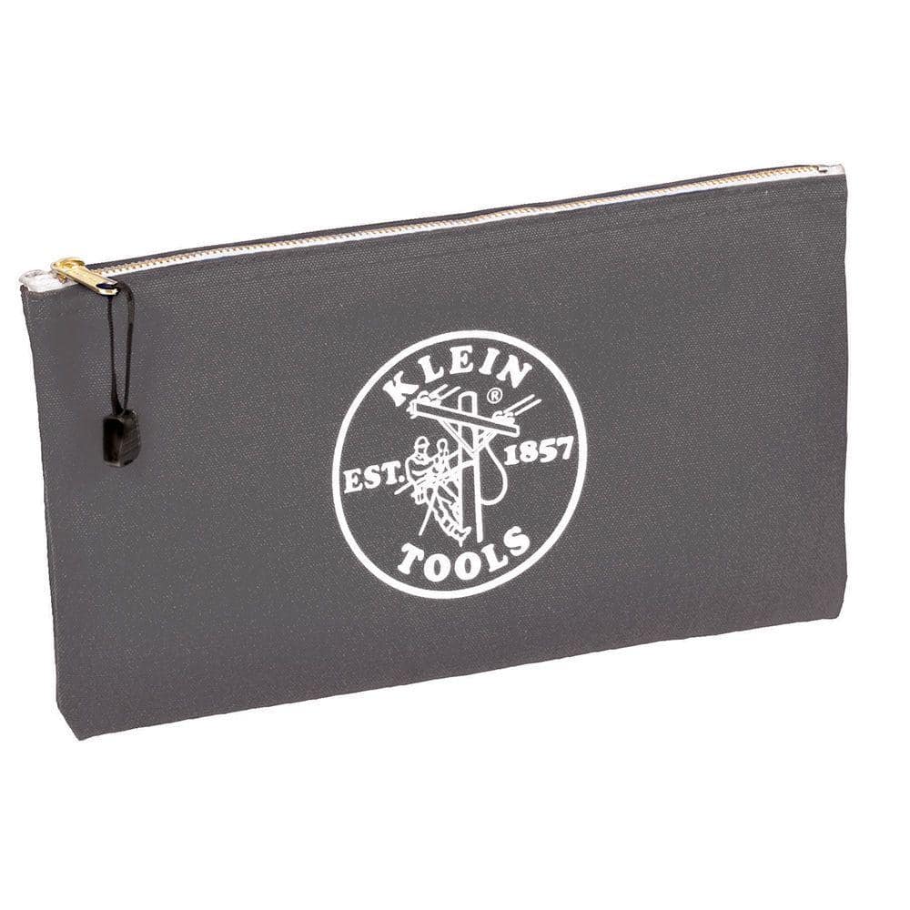 Zipper Bags, Canvas Tool Pouches Brown/Black/Gray/Red, 4-Pack - Hercitys