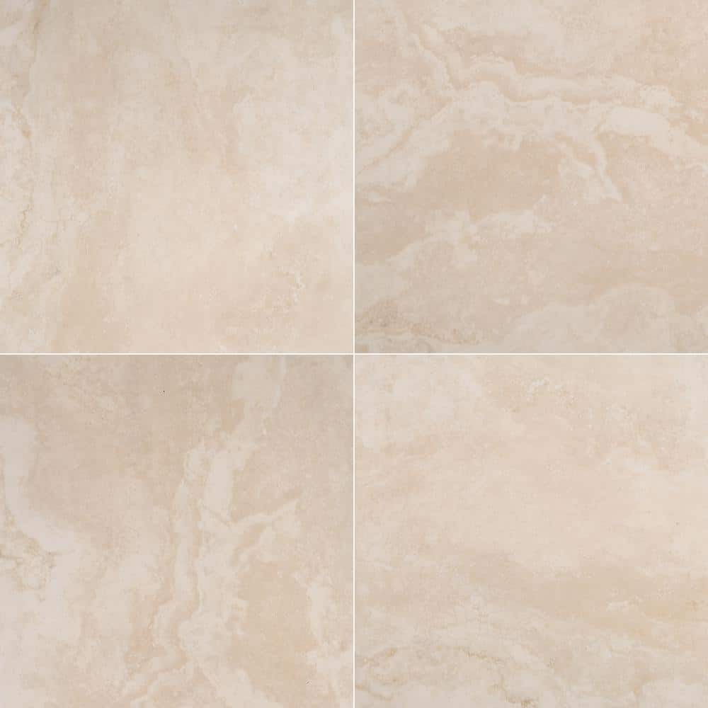 Isabela Ivory 2 cm. x 24 in. x 24 in. Matte Porcelain Stone Look Paver (56 sq. ft./pallet) - Hercitys