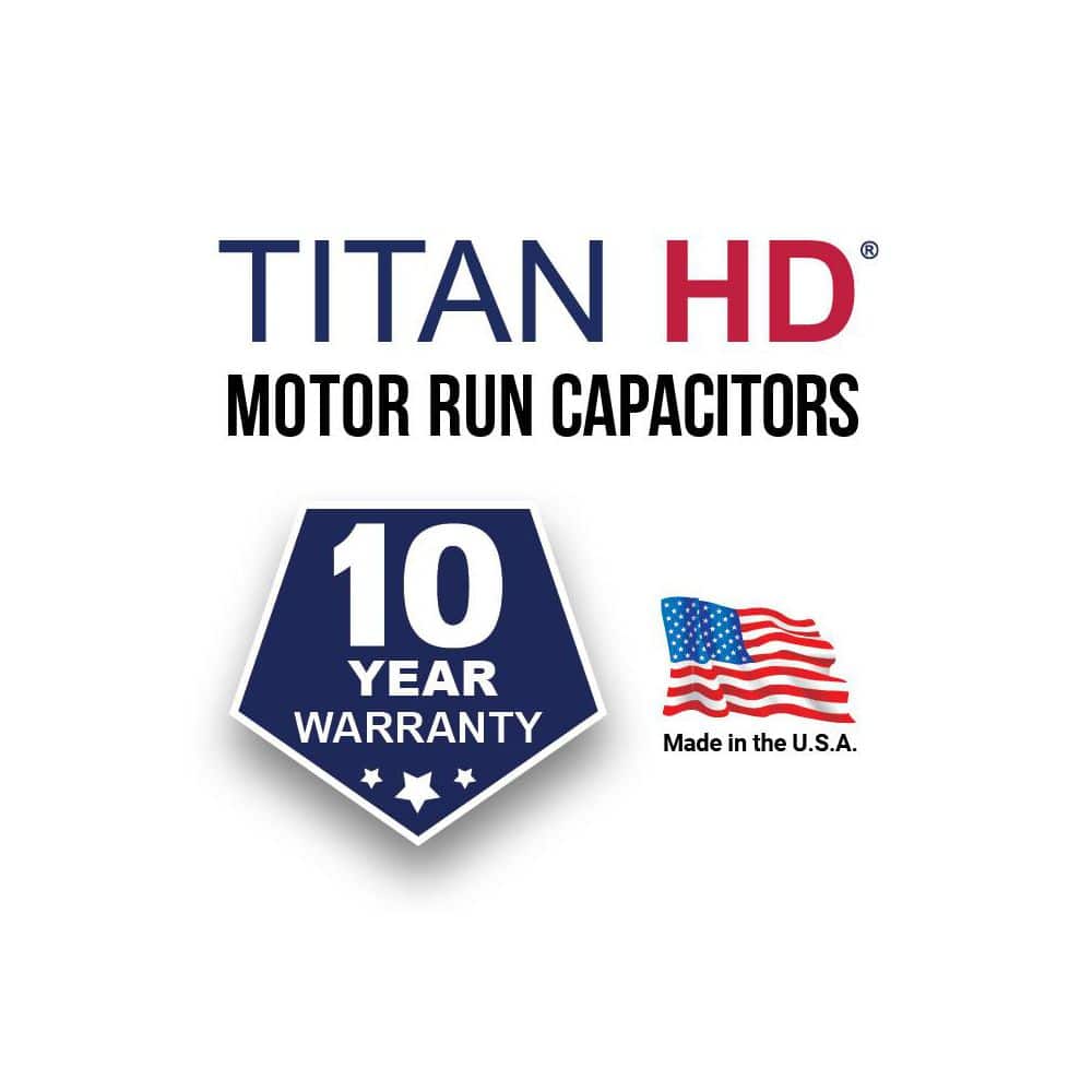 TITAN HD 5 MFD 440/370V Dual Voltage Oval Run Capacitor - Hercitys