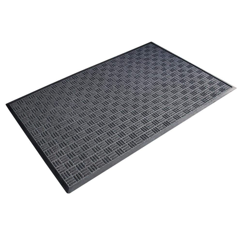 Crossbar Charcoal 36 in. x 60 in. Commercial Entrance Mat - Hercitys