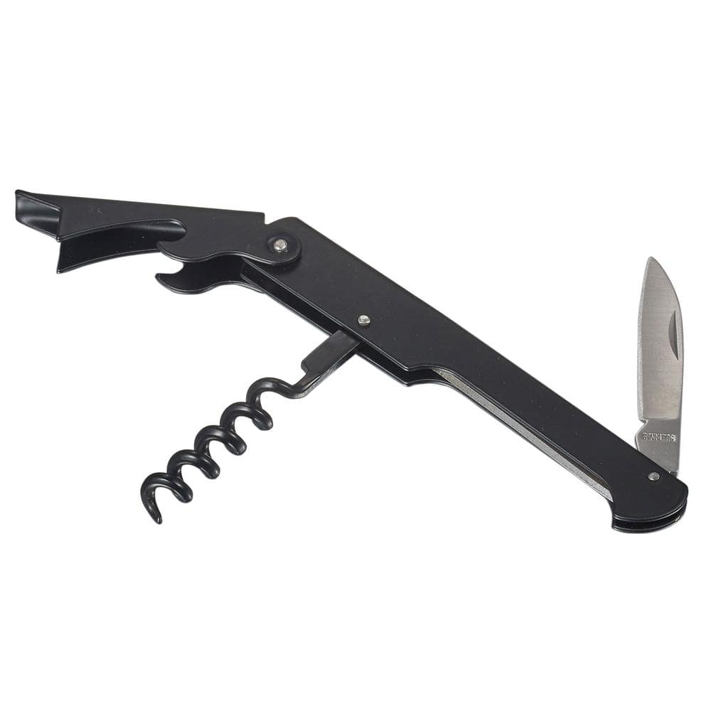 Zoro Matte Black Corkscrewer with Bottle Opener (Set of 2) - Hercitys