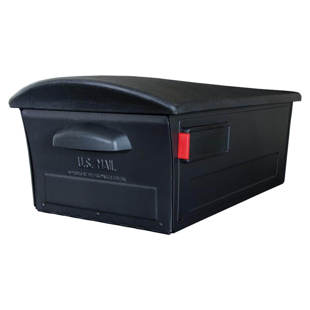 Mailsafe Black, Large, Plastic, Locking, Post Mount Mailbox - Hercitys