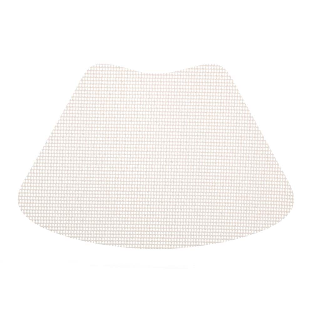 Fishnet 19 in. x 13 in. White PVC Covered Jute Wedge Placemat (Set of 6) - Hercitys