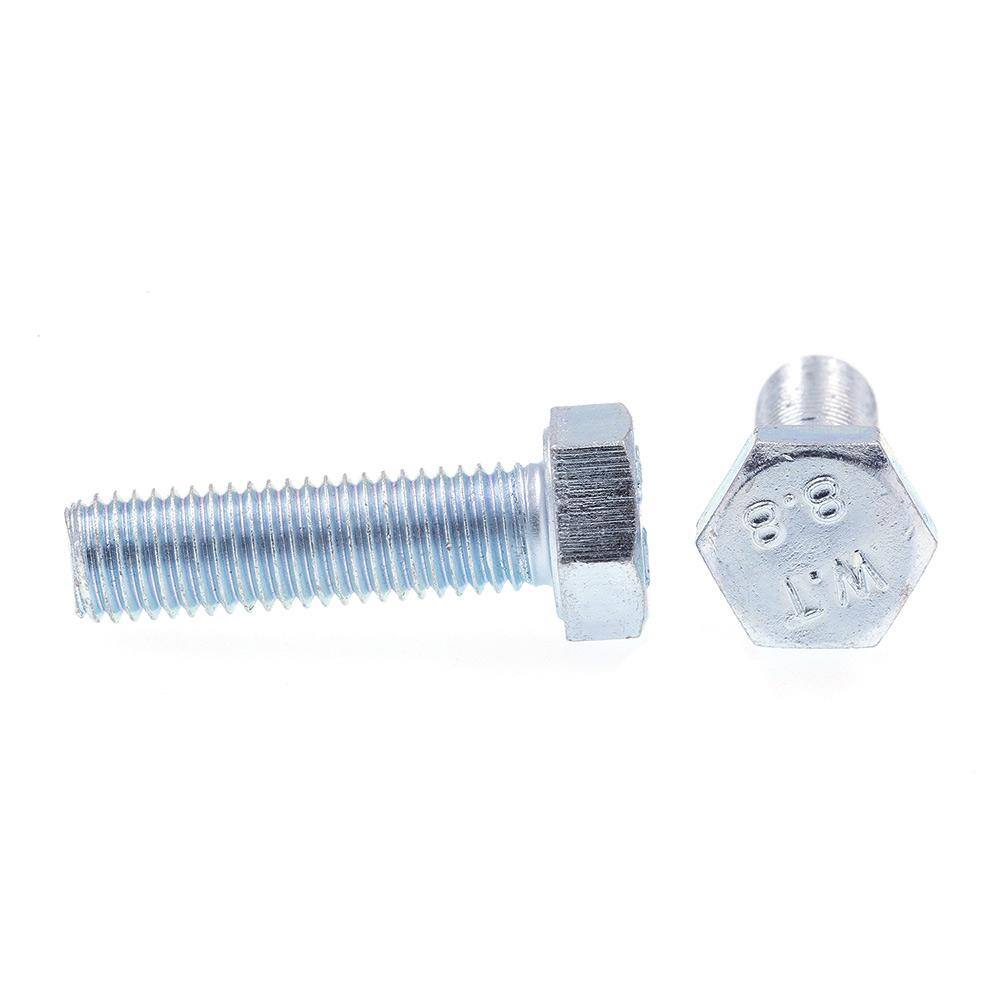M7-1.0 x 25 mm Class 8.8 Metric Zinc Plated Steel Hex Head Cap Screws (25-Pack) - Hercitys