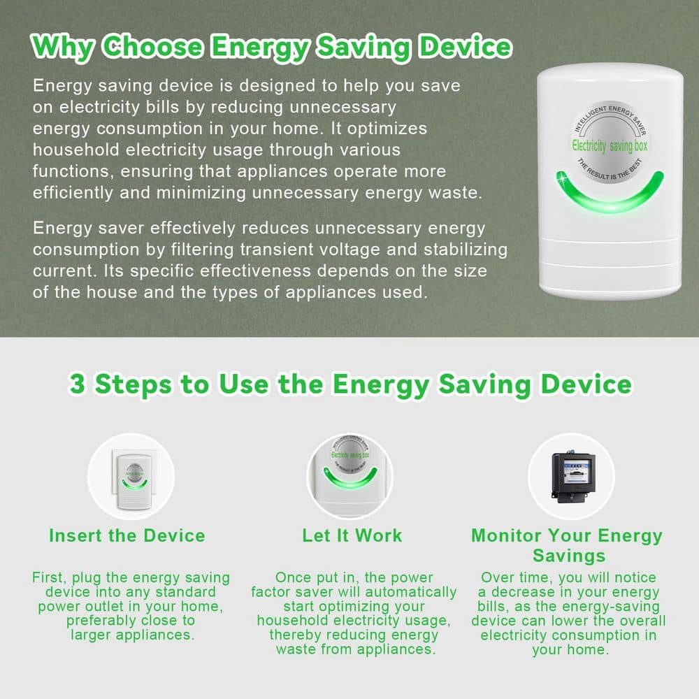 Energy Saving Device 4-Pack Power Saver Electricity Saver US Plug 90-Volt-250-Volt for Home Appliances - Hercitys