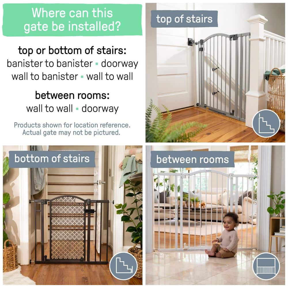 Everywhere Extra Wide Walk-Thru Pet and Baby Gate, Openings 28.75 in. – 39.75 in. Wide-White - Hercitys
