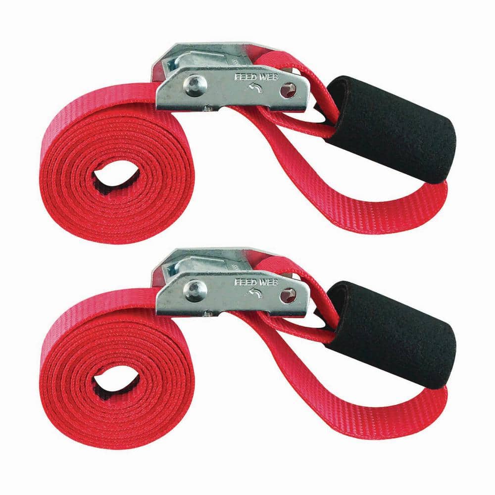 6 ft. x 1 in. Cam with Cinch Strap in Red (2-Pack) - Hercitys