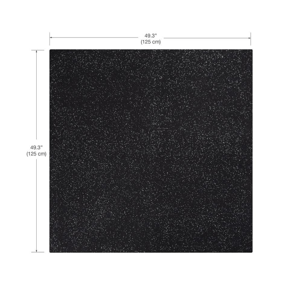 Shock Absorbent 25.2 in. x 25.2 in. x 0.70 in. Gym Tiles – Black/White Fleck (4-Pack) - Hercitys