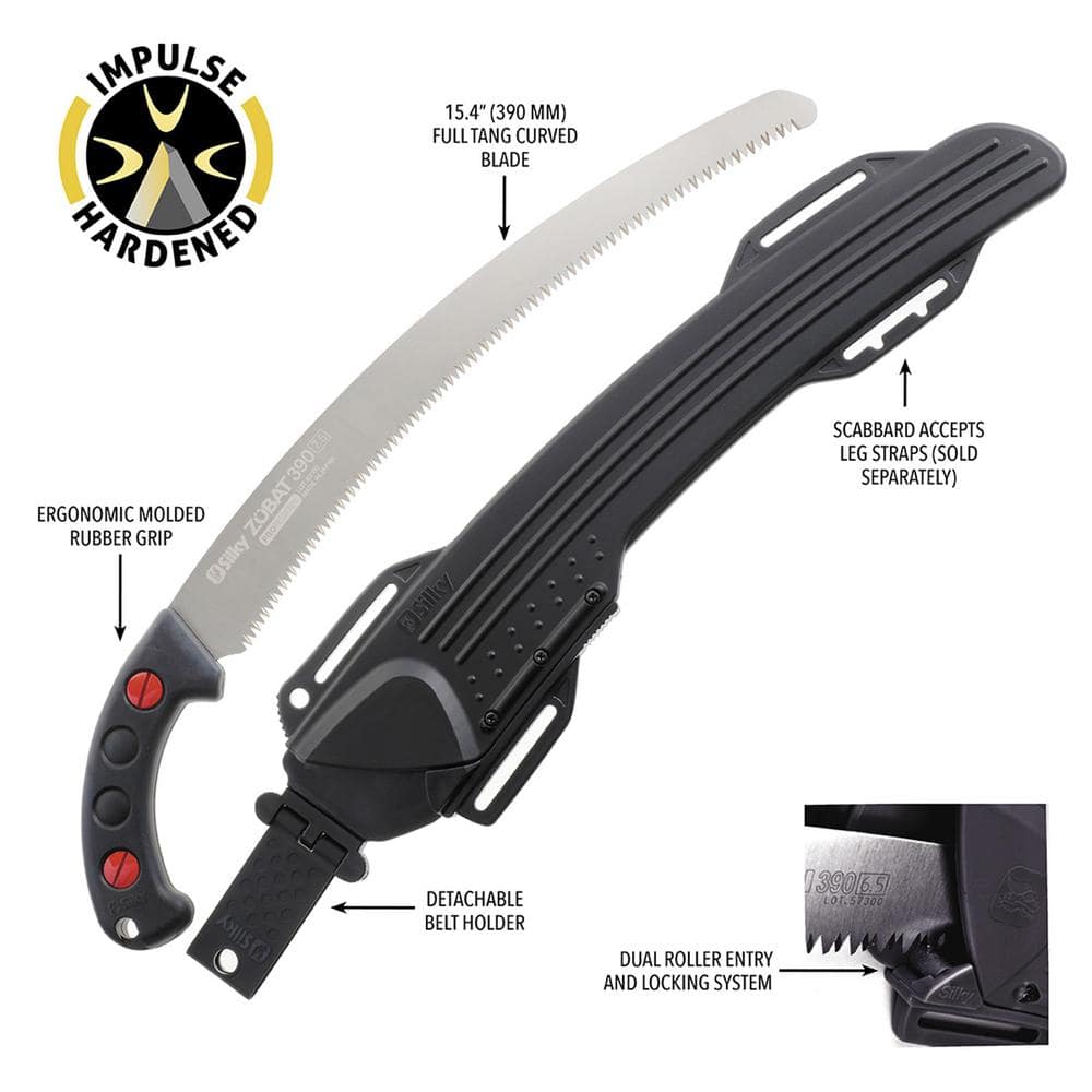 ZUBAT Professional Series Cuved Blade Hand Saw with Scabbard 390mm Large Teeth - Hercitys