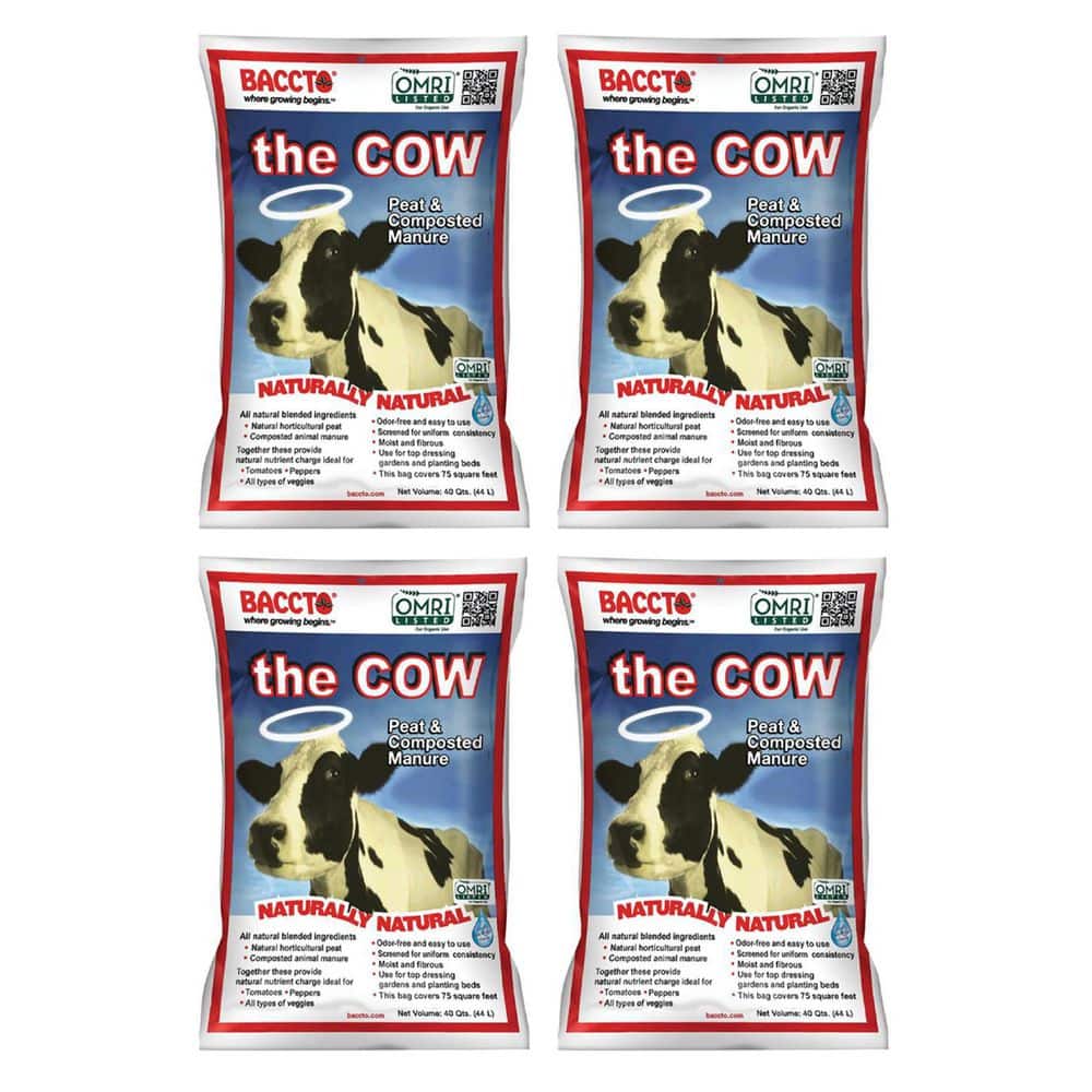 Wholly Cow Horticultural Compost and Manure, 40 Qt (4-Pack) - Hercitys