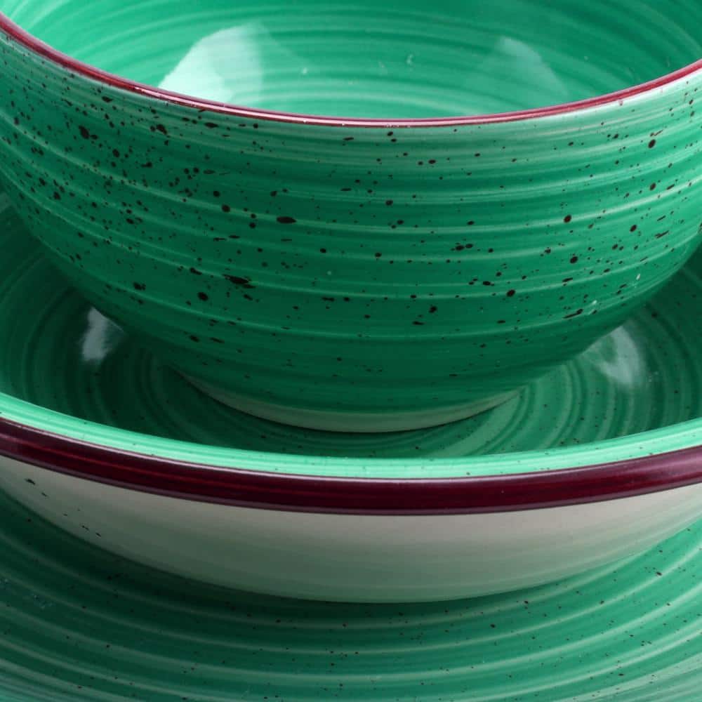 Color Speckle 28-Piece Casual Assorted Colors Stone Dinnerware Set (Service for 4) - Hercitys