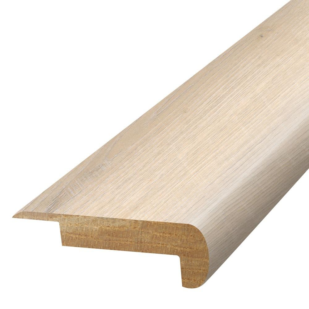 Winter Chestnut 0.75 in. T x 2.37 in. W x 78.7 in. L Textured Wood Look Laminate Moulding/Trim Stair Nose Molding - Hercitys