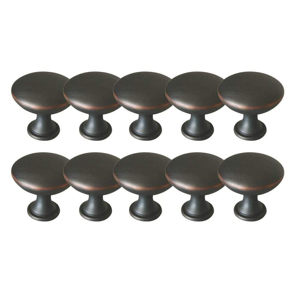 Midtown 1-3/16 in. Oil Rubbed Bronze Cabinet Knob Value Pack (10 per Pack) - Hercitys