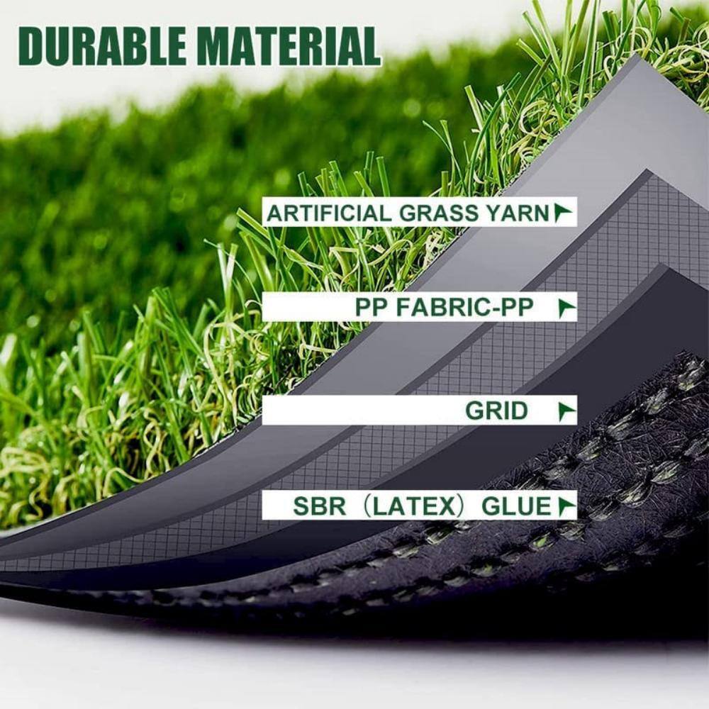 Premium Deluxe 3 ft. x 5 ft. Green Artificial Grass Turf - Hercitys