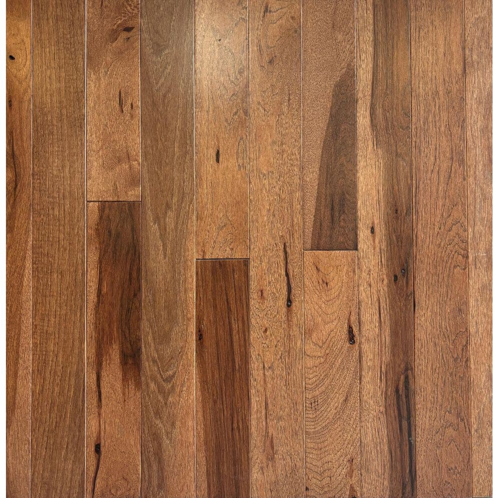 Saddle Hickory 3/4 in. T x 2 1/4 in. W Smooth Solid Hardwood Flooring (25 sq. ft./Case) - Hercitys