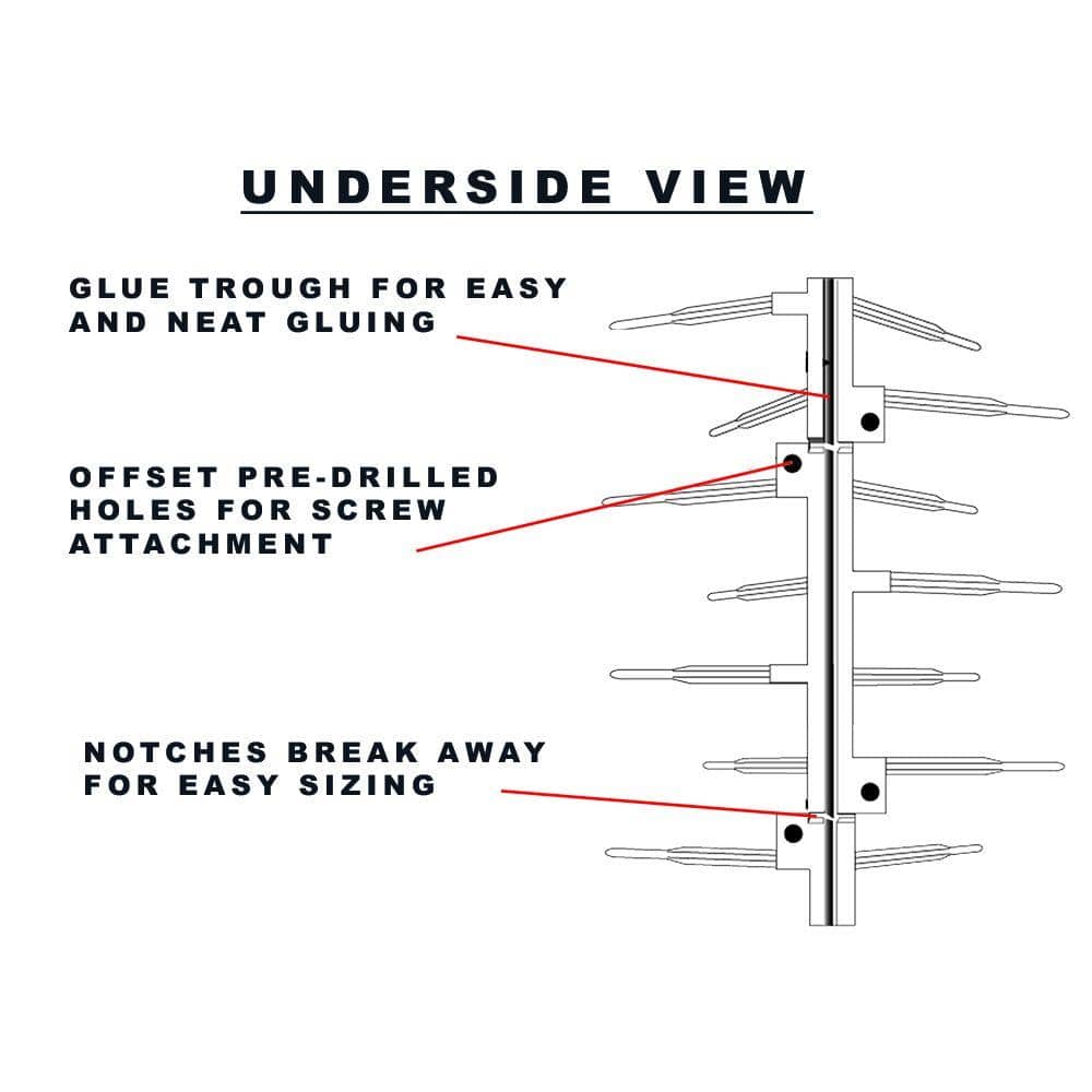 Black Plastic Bird Spike – 24 ft. x 7 in. - Hercitys