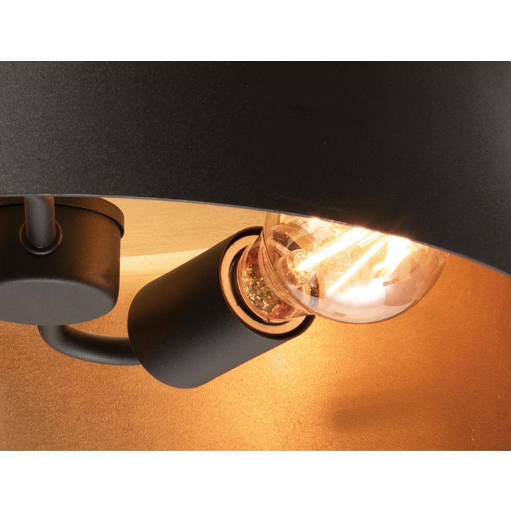 Lyric 14 in. 2-Light Gold Flush Mount - Hercitys