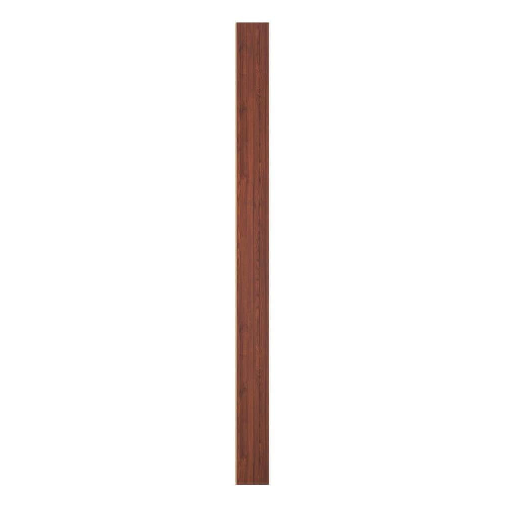 Wood Slat Acoustic Panels 0.35 in. H x 6.54 in. W Slatwall Panels in Black Walnut 8-Packs WPC Accent Wooden Wall Panels - Hercitys