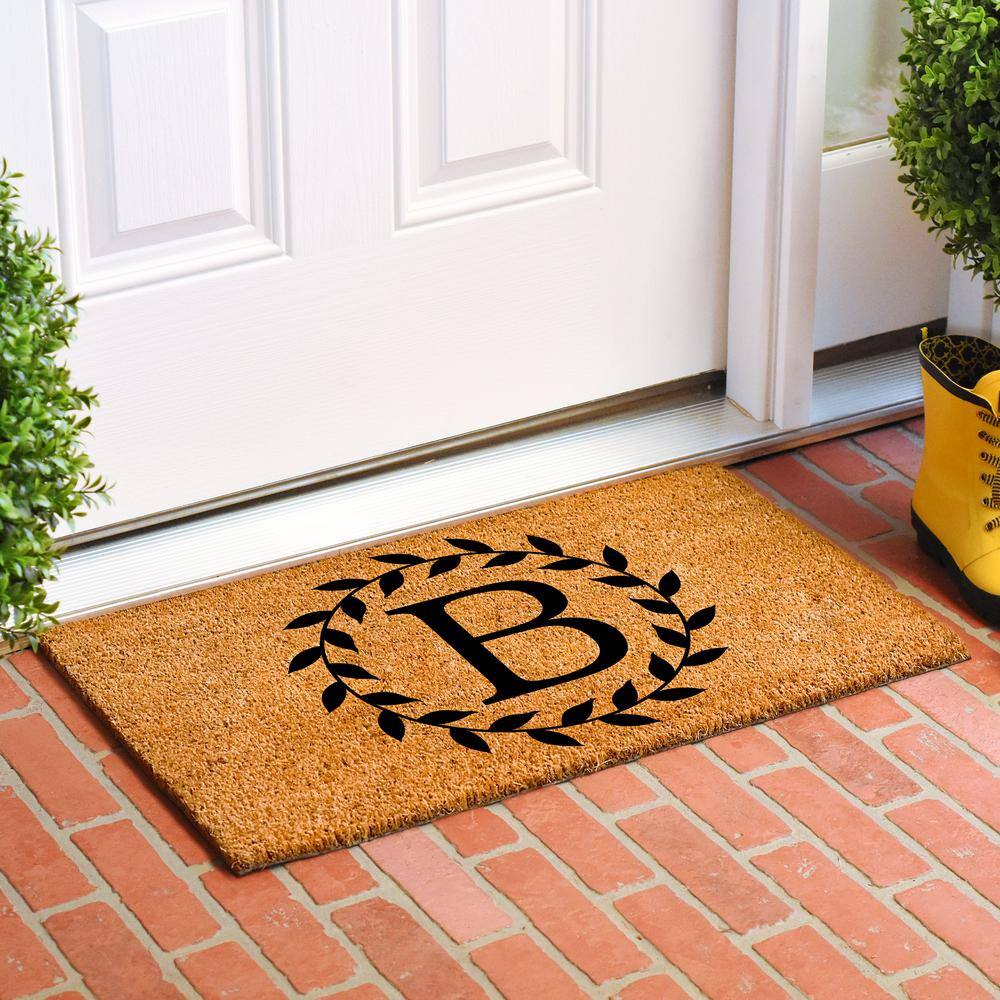 Laurel Wreath Doormat, 24″ x 36″ (Letter C) - Hercitys
