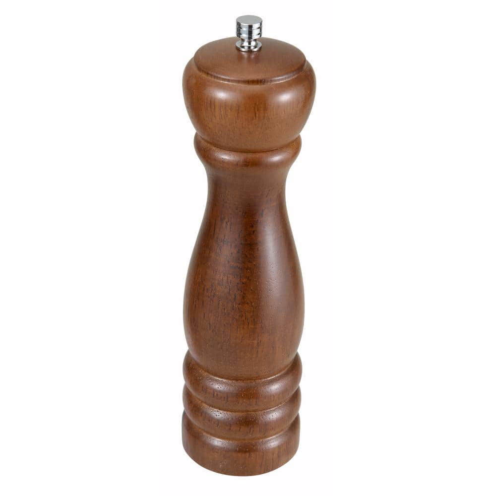 8 in. Oak Wood Finish Traditional Pepper Mill - Hercitys