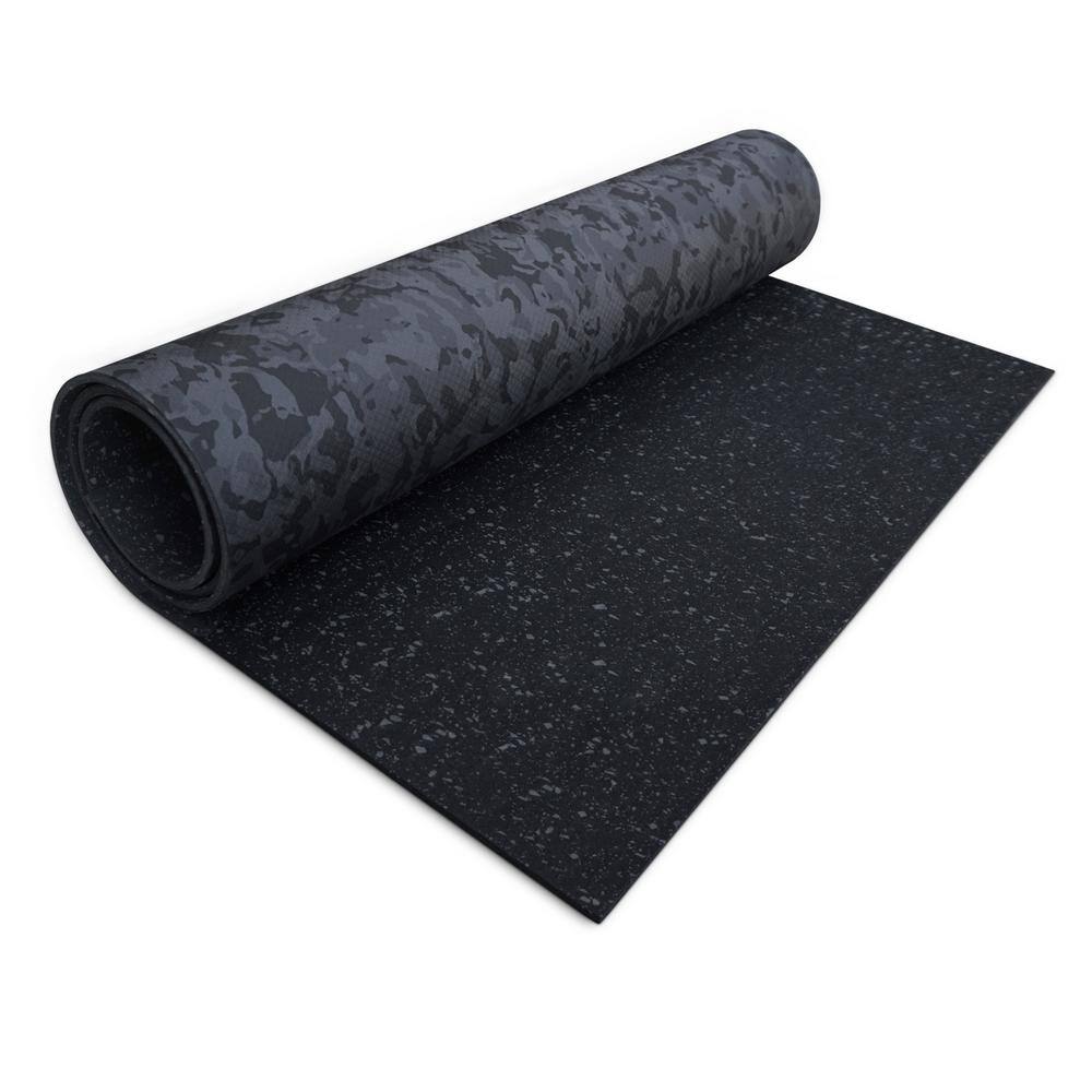 Gray Camo 72 in. W x 36 in. L Rubber Multi-Purpose Fitness Equipment Mat (18 sq. ft.) - Hercitys