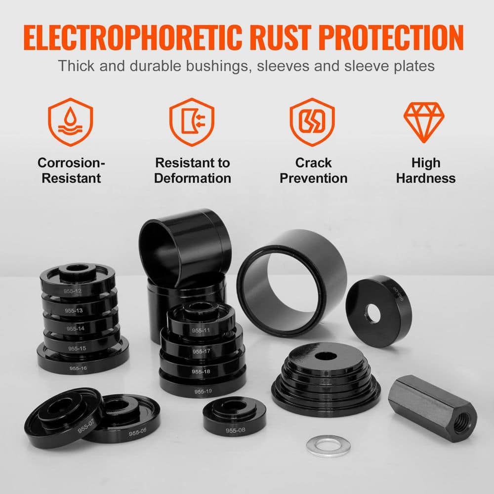 Wheel Bearing Press Kit, 23-Pieces FWD Bearing Puller Tools, for Front Wheel Drive Bearing Removal and Installation - Hercitys