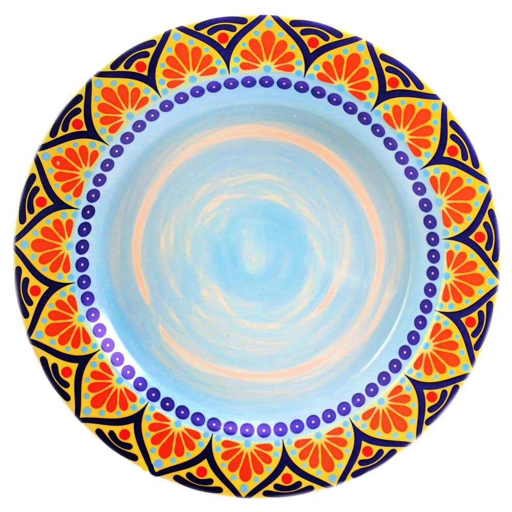 Zen 16-Piece Bohemian Blue Stoneware Dinnerware Set (Service for 4) - Hercitys