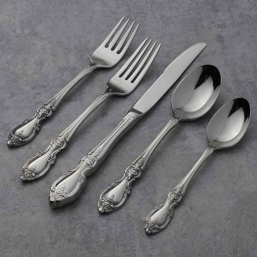 Louisiana 20-Piece Silver 18/8-Stainless Steel Flatware Set (Service For 4) - Hercitys