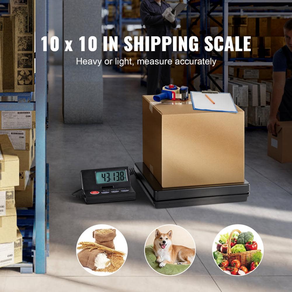 Digital Shipping Scale, 110 lbs x 0.07 oz Heavy Duty Postal Scale, LCD Screen Display, Food Scale - Hercitys