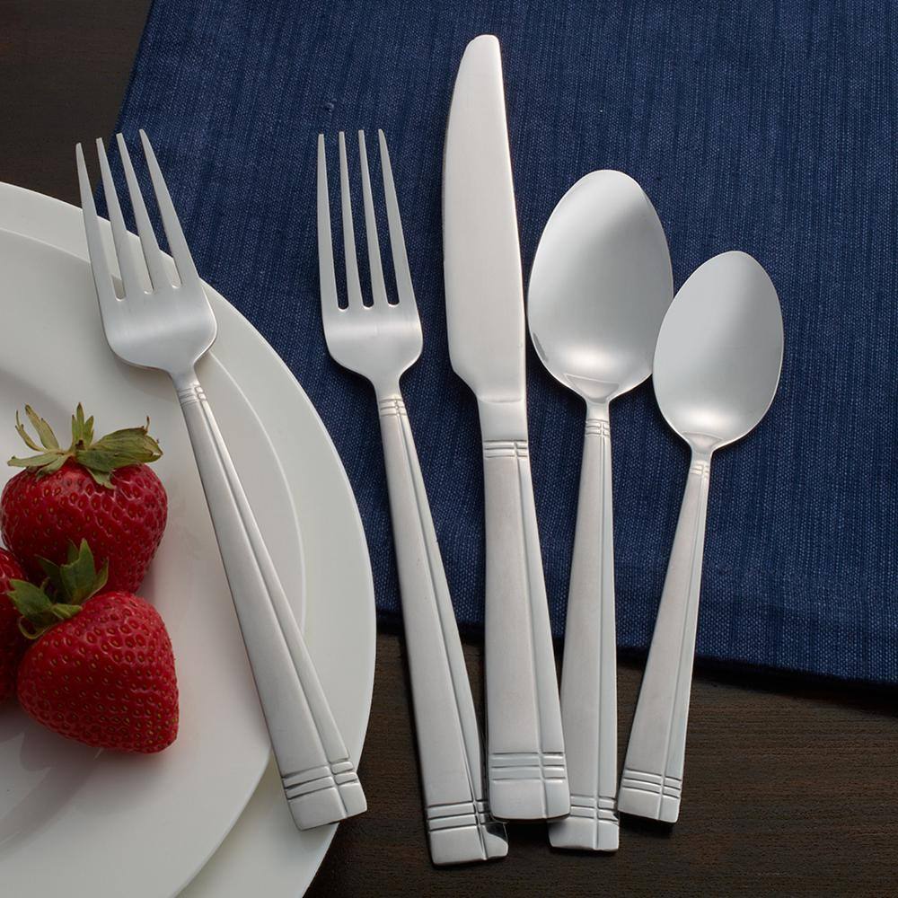 Dawson Frost 20-Piece 18/0 Stainless Steel Flatware Set (Service for 4) - Hercitys