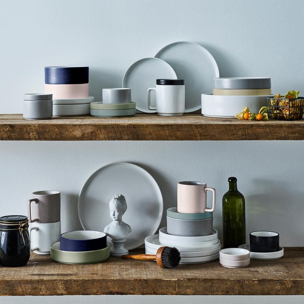 Colortex Stone Blush 7.5 in. Porcelain Salad Plates, (Set of 4) - Hercitys