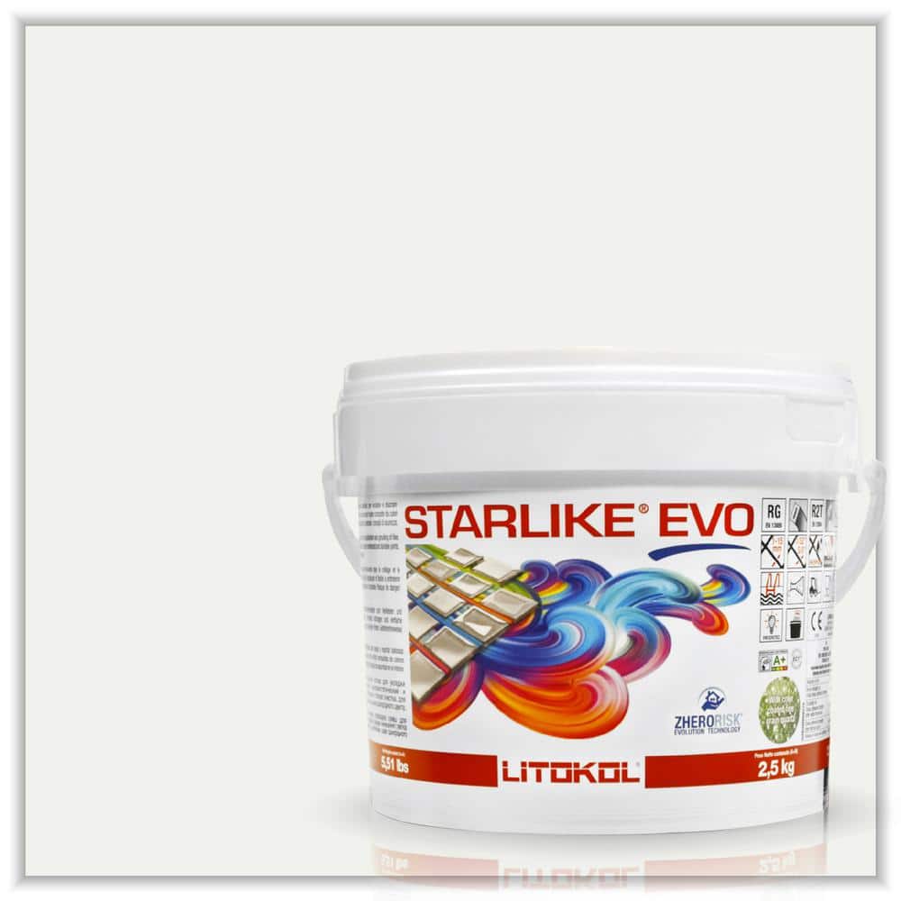 Starlike EVO Epoxy Grout 100 Bianco Assoluto Classic Collection 2.5 kg – 5.5 lbs. - Hercitys