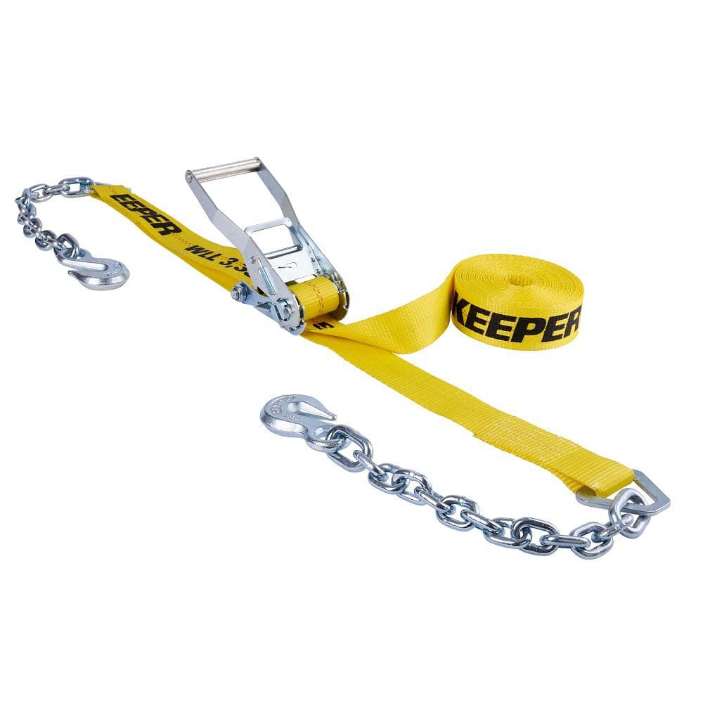 Chain End Ratchet Tie-Down Strap 27 ft. x 2 in. 3,333 lbs. - Hercitys