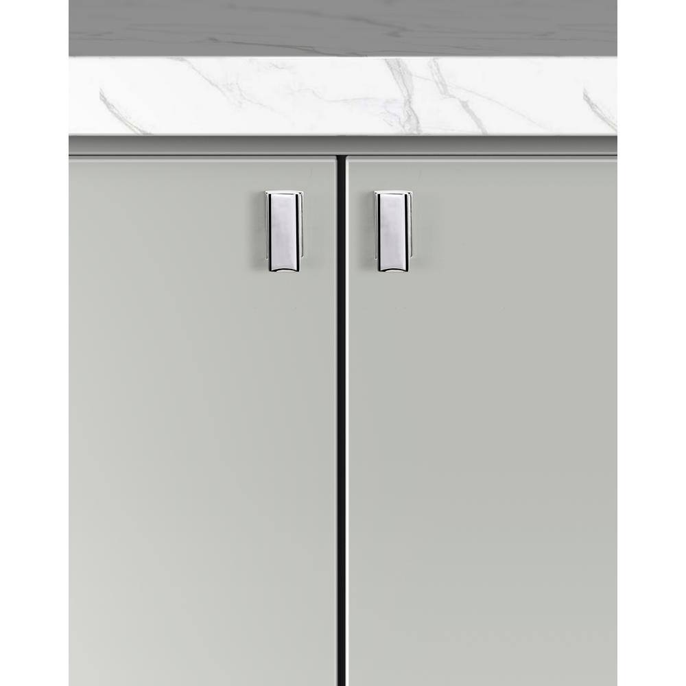 Hexa Series 1 in. Modern Polished Chrome Rectangle Cabinet Knob (5-Pack) - Hercitys