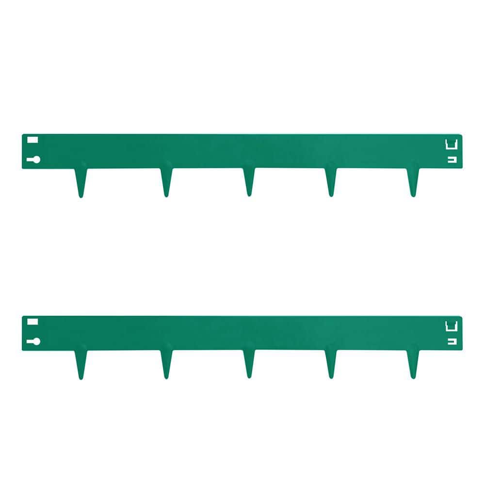 Landscape Edging, 42 in. x 5 in. x 0.2 in. Green Waterproof Garden Borders, Heavy Duty Corten Steel Edging (2-Pack) - Hercitys