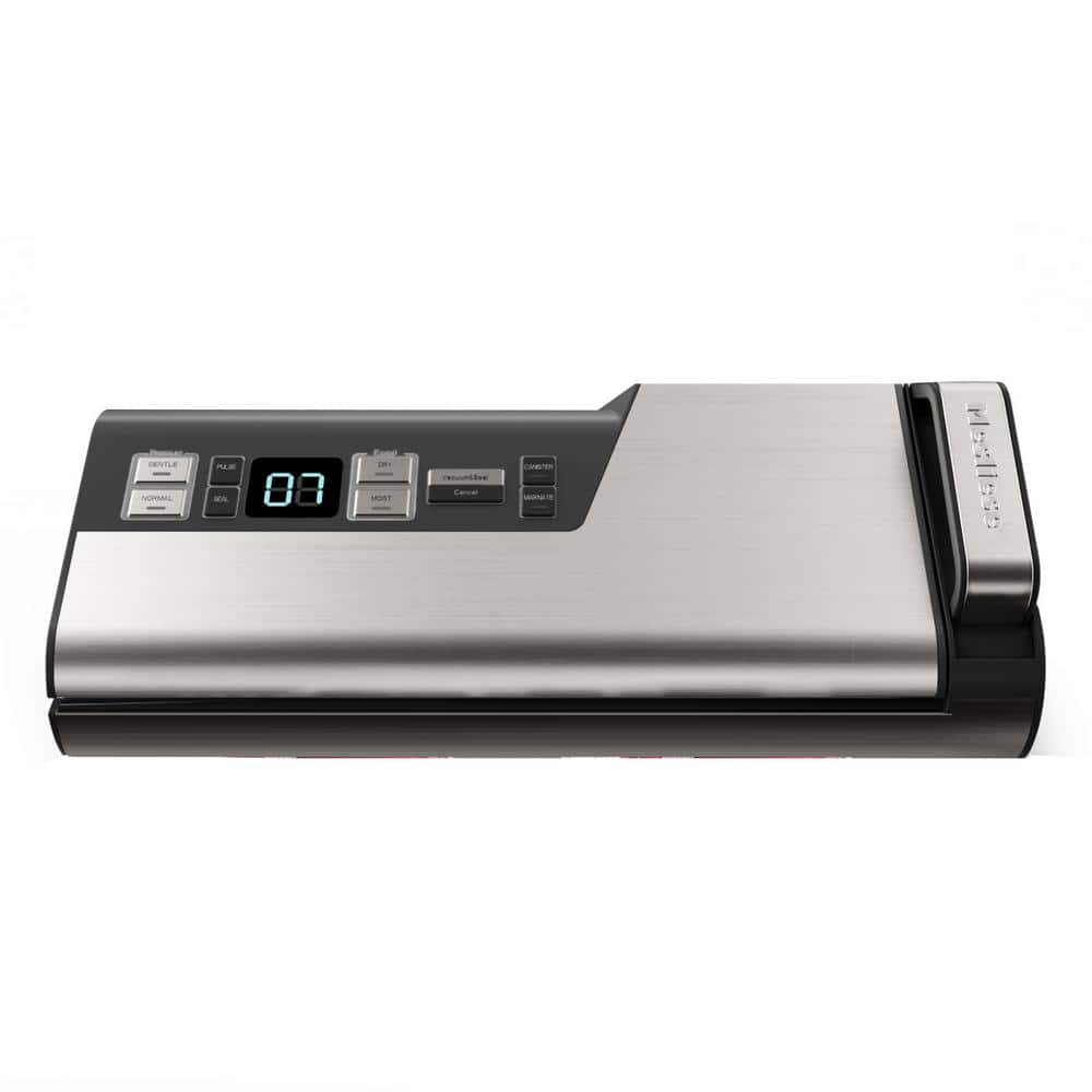 95kPa 140-Watt 1-Hand Operation Vacuum Sealer Machine Double Seal Strip with Build-in Cutter and Countdown Display - Hercitys