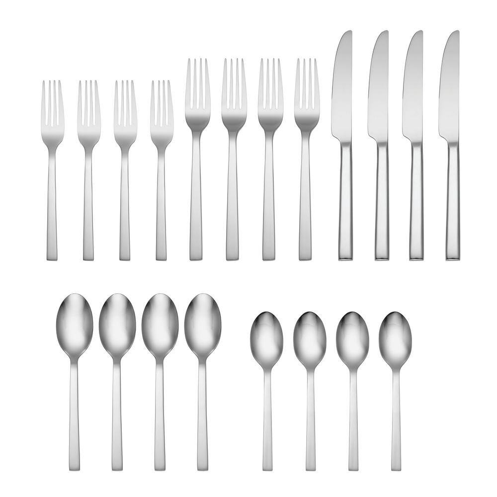 Chef’s Table 20-Piece Silver 18/0-Stainless Steel Flatware Set (Service For 4) - Hercitys
