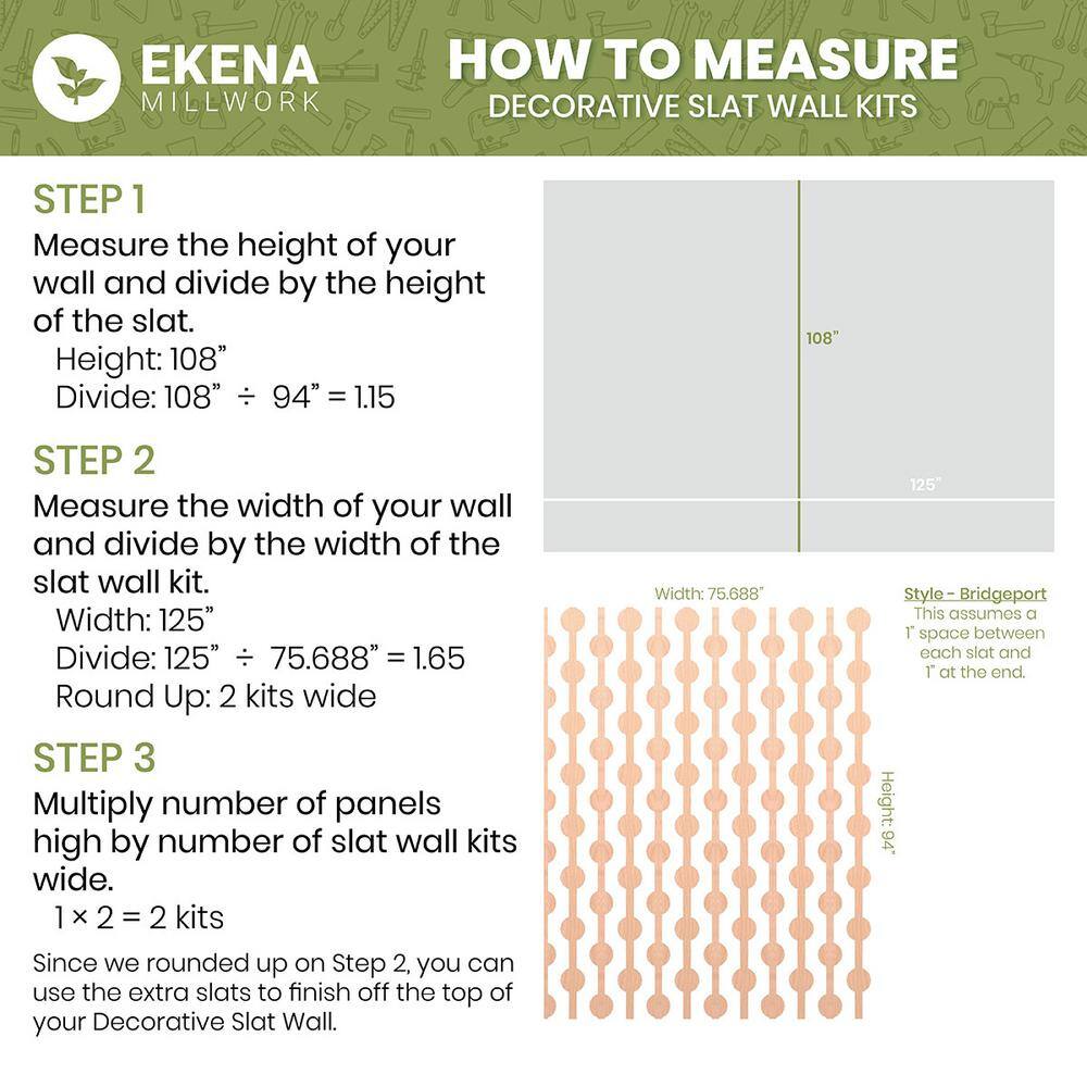 Yukon 94 in. H x 0.375 in. W Slatwall Panels in PVC 42-Pack - Hercitys