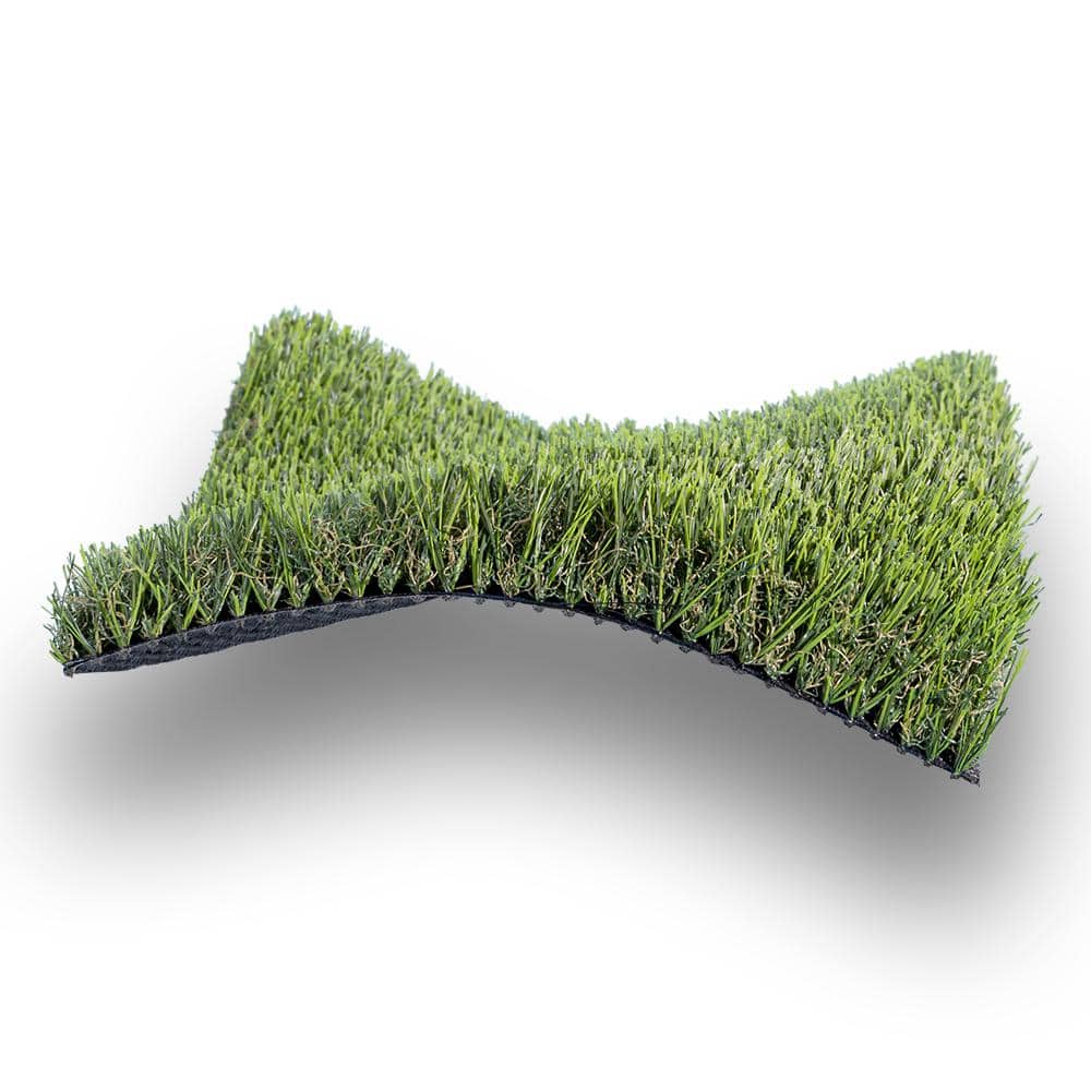 Eco 108 Pine + Bamboo Green 15 ft. Wide x Cut to Length Green Artificial Grass Carpet - Hercitys