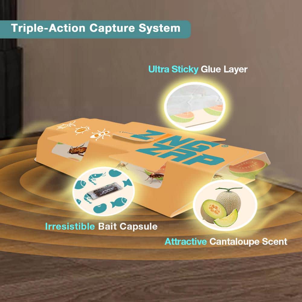 Roach Glue Trap Cantaloupe Scent, Natural Bait Capsule, for Roaches, Ants & More, Non-Toxic Pesticide-Free (13-Pack) x2 - Hercitys