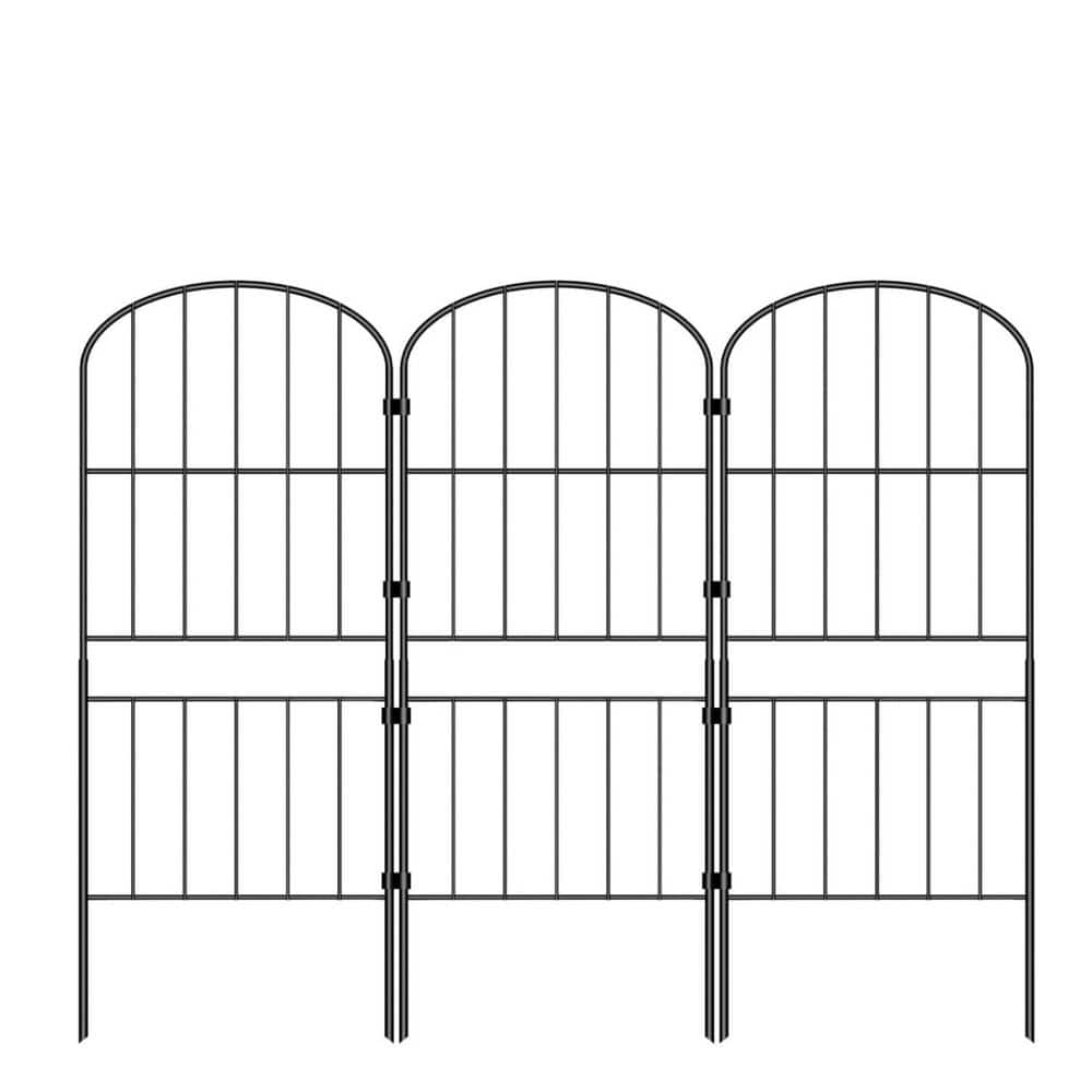 Total 16 ft. L x 31 in. H Garden Fencing Animal Barrier 15-Piece Decorative Garden Fencing Metal Panels - Hercitys