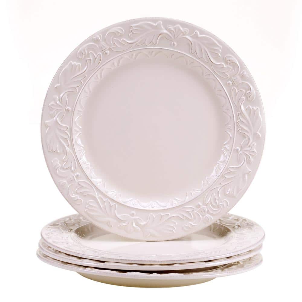 Firenze Ivory 11.5 in. Dinner Plate (Set of 4) - Hercitys