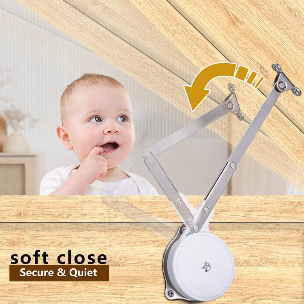 Zinc Alloy Soft Close Toys Box Hinges, Lid Support Hinges, Chest Hinges for Wooden Toy Box (2-Pack) - Hercitys