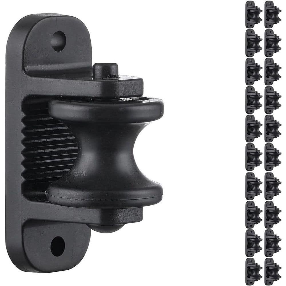 Fence Wood Post Roller Corner Insulators in Black (20 Packs) - Hercitys