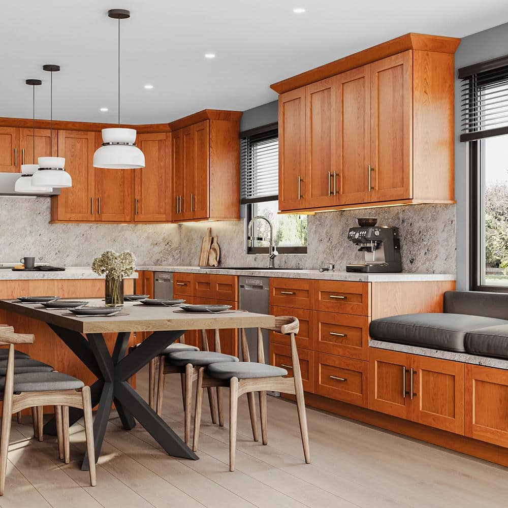 Newport Grayson 96 in. W x 2.75 in. D x 3.25 in. H Solid Wood Kitchen Cabinet Flat Angle Crown Molding in Cinnamon - Hercitys